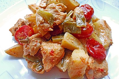 Hähnchenbrustfilet mit Country-Kartoffeln 56