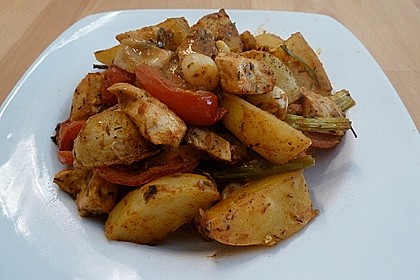 Hähnchenbrustfilet mit Country-Kartoffeln 10