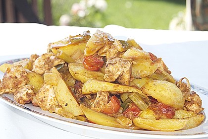 Hähnchenbrustfilet mit Country-Kartoffeln 8