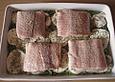 Lachsfilet auf Spinat und Mozzarella
