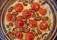 Filetauflauf mit Champignons und  Tomaten