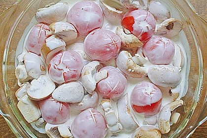 Filetauflauf mit Champignons und  Tomaten 2