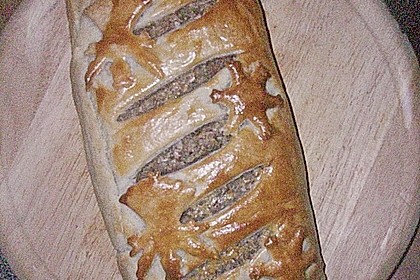 Paranussbraten in Bl&auml;tterteig mit Preiselbeersauce 14