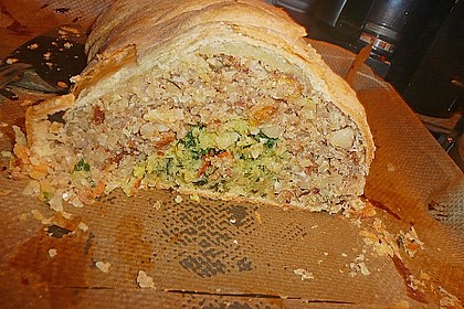 Paranussbraten in Bl&auml;tterteig mit Preiselbeersauce 15