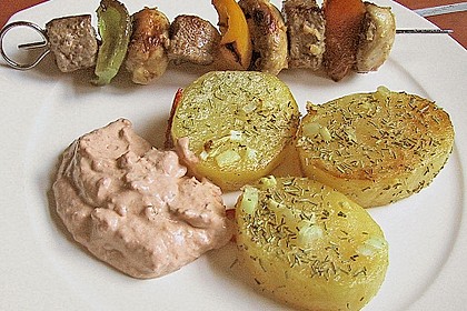 Lammspie&szlig;e mit Tomaten - Dip
