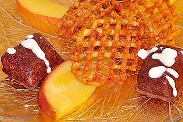 Blutwurst 'Pralinen' mit Paprika - Sauerkraut - Salat