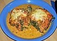 Seelachs - Filet mit Tomatensauce und Spinat