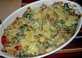 Tortellini gratiniert mit Lachs und Spinat