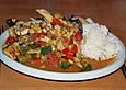 Curry - Reispfanne mit H&uuml;hnchen und Gem&uuml;se