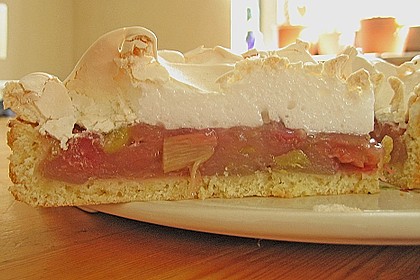 Rhabarberkuchen mit Baiser 1