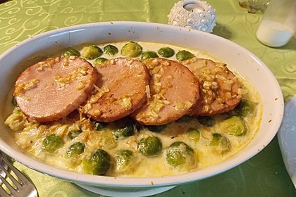Rosenkohl - Kasseler - Auflauf 6