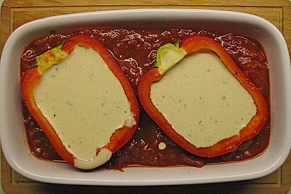 Flaumige Schafk&auml;se - Paprika auf Tomatensauce 2