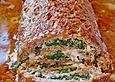 Hackbraten - Roulade mit Spinat