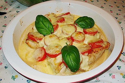 Putenschnitzel mit Mozarella 1