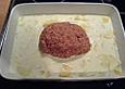 Hackbraten mit Kartoffeln in Sahne