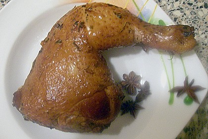 Asiatisches F&uuml;nf - Kr&auml;uter - R&auml;ucherhuhn 11