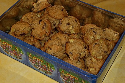 Apfel - Rum - Rosinen Cookies 6