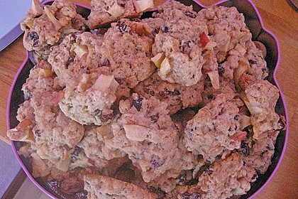 Apfel - Rum - Rosinen Cookies 11