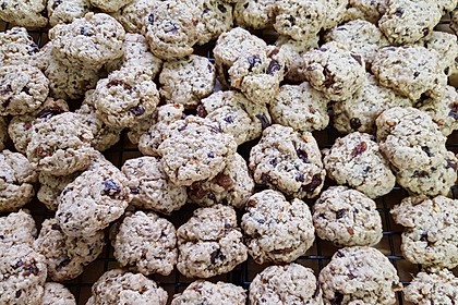 Apfel - Rum - Rosinen Cookies 2