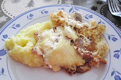 Überbackenes Sauerkraut