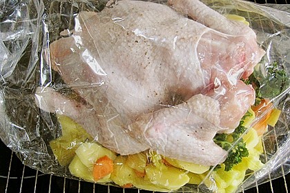 Pikantes H&auml;hnchen im Bratschlauch