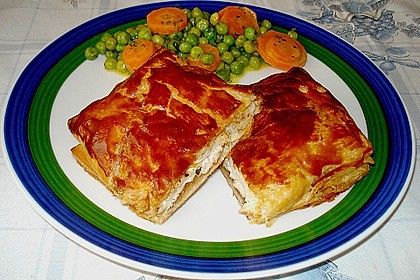 Putenschnitzel in Bl&auml;tterteig mit Karotten - Erbsen - Gem&uuml;se 5