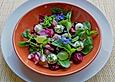 Traubensalat mit Frischk&auml;seb&auml;llchen