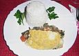 Zander mit Spinat und Mozzarella