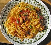 Garnelen - Rucola - Spaghetti (Bild)