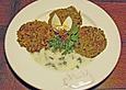 Topinamburpuffer mit K&auml;sesauce