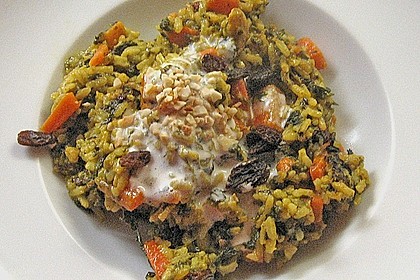 M&ouml;hren - Spinat - Curry mit W&uuml;rzreis