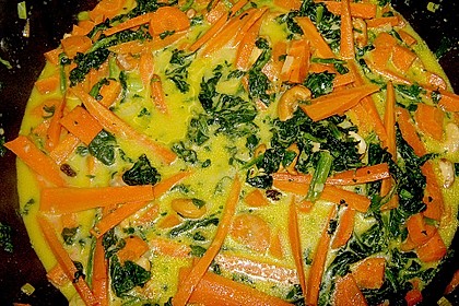 M&ouml;hren - Spinat - Curry mit W&uuml;rzreis 2