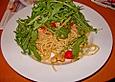Spaghetti mit Pute, Rucola und Tomate