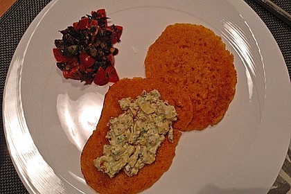 Pfannkuchen aus roten Linsen 8