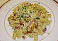 Nudeln mit K&auml;se, Schinken und Ei