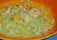 Spaghetti mit Blumenkohlso&szlig;e und Scampi
