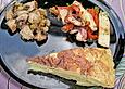Gegrillte Sepien mit Knoblauch - Champignons und Kartoffeltortilla