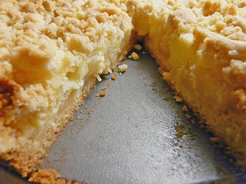 Leichter Apfelkuchen Mit Vanillepudding Und Streuseln Von Lorina