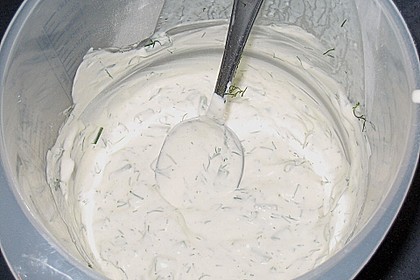 Maisblini mit Dill - Dip 1