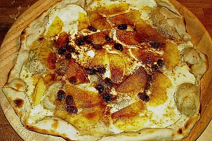 Flammkuchen elsässer Art, süßer Flammkuchen 32