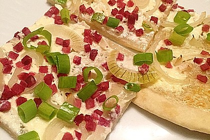 Flammkuchen elsässer Art, süßer Flammkuchen 3