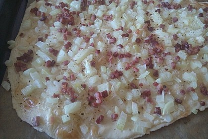 Flammkuchen elsässer Art, süßer Flammkuchen 48