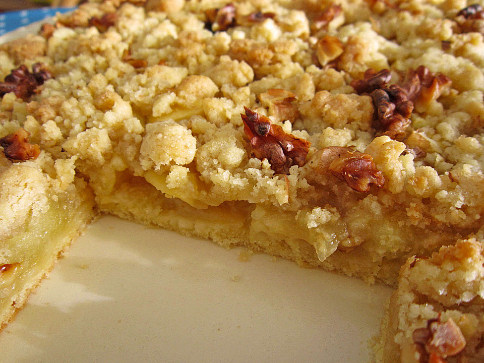 Rezept Apfelkuchen Mit Streusel Und Pudding Vom Blech ~ Omas ...