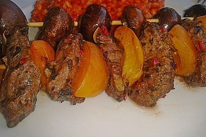Gegrillte Lammspieße mit Aprikosen 4