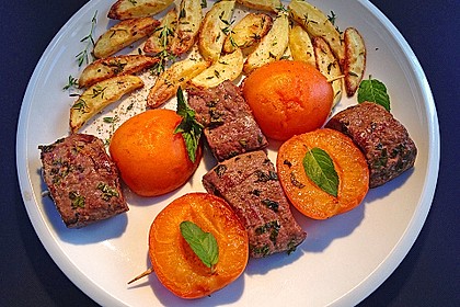 Gegrillte Lammspieße mit Aprikosen 3