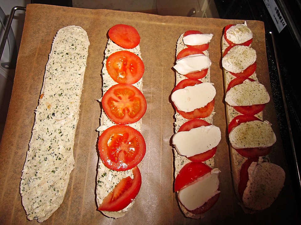 Mozzarella - Tomaten - Baguette (Rezept mit Bild) | Chefkoch.de