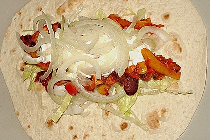 Feurige Hähnchen - Tortillas 4