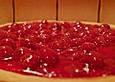 Mohnkuchen mit Kirschglasur
