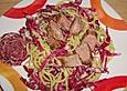 Lammfilet mit Linguine und Dattel - Pesto