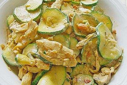 Schnelle H&auml;hnchenbrust - Zucchini - Pfanne